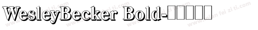 WesleyBecker Bold字体转换